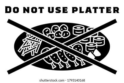 Icon warning of use of platter