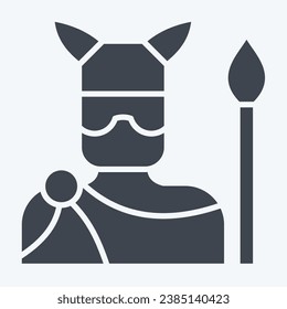 Icon Warrior. related to Celtic symbol. glyph style. simple design editable. simple illustration