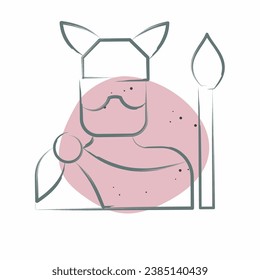 Icon Warrior. related to Celtic symbol. Color Spot Style. simple design editable. simple illustration