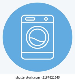 Icon Washer. suitable for Kids symbol. blue eyes style. simple design editable. design template vector. simple illustration