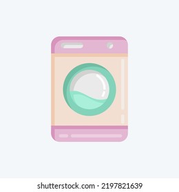 Icon Washer. suitable for Kids symbol. flat style. simple design editable. design template vector. simple illustration