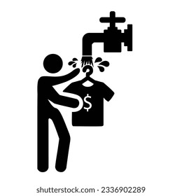 icon for washing clothes and raincoats
