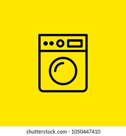 Icon of washing machine. Clothes washer, hygiene, routine. Appliance concept. Can be used for topics like laundry,  housework, cleaning