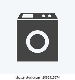 Icon Washing Machine - Glyph Style - Simple illustration,Editable stroke,Design template vector, Good for prints, posters, advertisements, announcements, info graphics, etc.