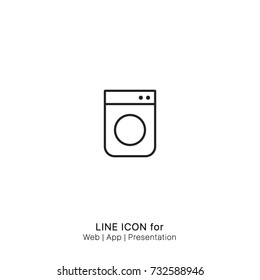 Icon washing machine graphic design single icon vector