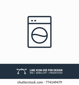 Icon washing machine graphic design single icon vector illustration