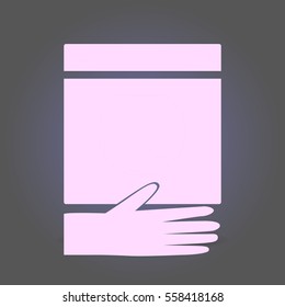 icon of washing machine in the hand