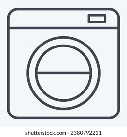 Icon Washing Machine. related to Cleaning symbol. line style. simple design editable. simple illustration