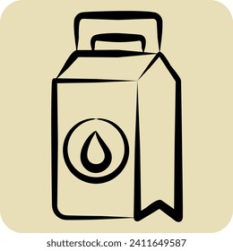 Icon Washing Powder. related to Laundry symbol. hand drawn style. simple design editable. simple illustration