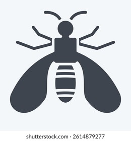 Icon Wasp. related to Insects symbol. glyph style. design editable