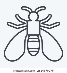 Icon Wasp. related to Insects symbol. line style. design editable