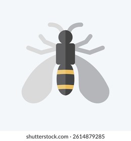 Icon Wasp. related to Insects symbol. flat style. design editable