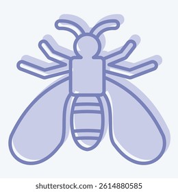 Icon Wasp. related to Insects symbol. two tone style. design editable