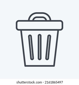 Icon Waste Bin. suitable for Community symbol. line style. simple design editable. design template vector. simple symbol illustration