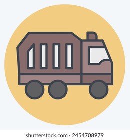 Icon Waste Management. related to Recycling symbol. color mate style. simple design illustration