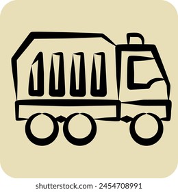 Icon Waste Management. related to Recycling symbol. hand drawn style. simple design illustration