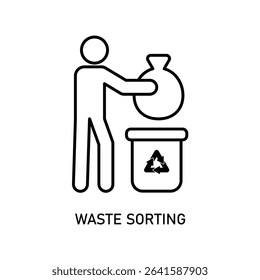 Icon a waste sorting, isolated against a clean background.