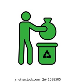 Icon a waste sorting, isolated against a clean background.