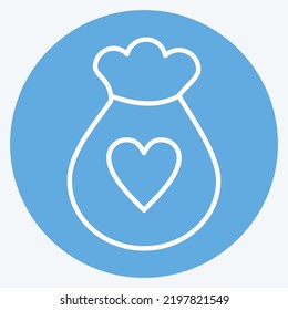 Icon Waste Sorting. suitable for Kids symbol. blue eyes style. simple design editable. design template vector. simple illustration