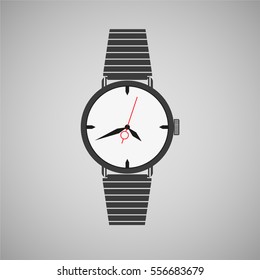 Icon watch with arrows, isolate on gray background. stylish vector illustration