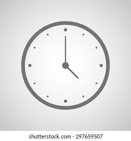 Icon watch on gray background. Stock vector