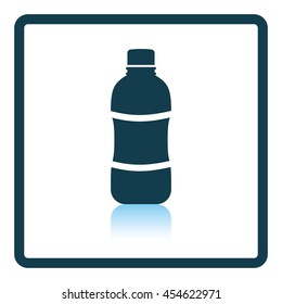 Icon of Water bottle . Shadow reflection design. Vector illustration.