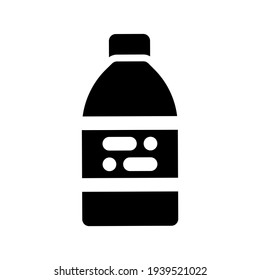 Icon Water Flasche mit Style Single Glypse