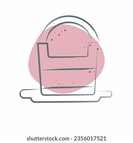 Icon Water Bucket. related to Camping symbol. Color Spot Style. simple design editable. simple illustration