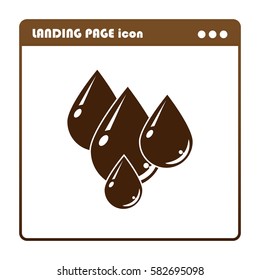  Icon water drop, icon for the landing page