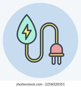 Icon Water Energy. related to Environment symbol. color mate style. simple illustration. conservation. earth. clean