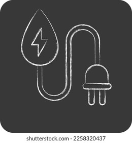 Icon Water Energy. related to Environment symbol. chalk style. simple illustration. conservation. earth. clean