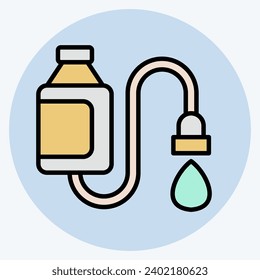 Symbolwasserfilter. mit dem Backpacker-Symbol in Zusammenhang stehen. Farbpaarstil. einfaches Design bearbeitbar. einfache Abbildung