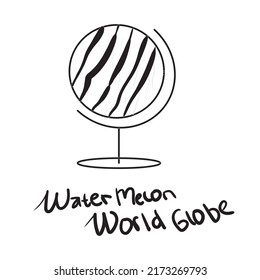 icono agua melón mundo globo mundial