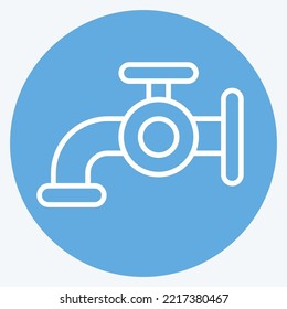 Icon Water. related to Laundry symbol. blue eyes style. simple design editable. simple illustration, good for prints