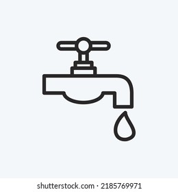 Icon Water Resource. suitable for education symbol. line style. simple design editable. design template vector. simple illustration