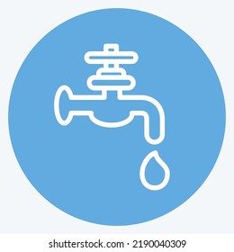 Icon Water Supply. suitable for building symbol. blue eyes style. simple design editable. design template vector. simple illustration