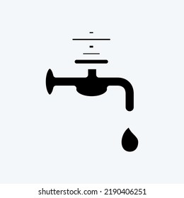Icon Water Supply. suitable for building symbol. glyph style. simple design editable. design template vector. simple illustration
