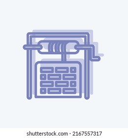 Icon Water Well. suitable for Garden symbol. two tone style. simple design editable. design template vector. simple symbol illustration