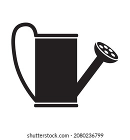 Icon watering can. Capacity for watering plants in the garden and vegetable garden. Vector illustration isolated on white background for design and web.