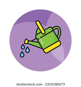 Un ícono de la lata de riego en estilo editable está disponible para uso premium, equipo de jardinería
