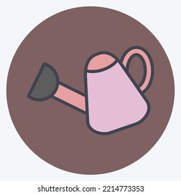 Icon Watering Pot. suitable for Garden symbol. color mate style. simple design editable. design template vector. simple illustration