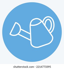 Icon Watering Pot. suitable for Garden symbol. blue eyes style. simple design editable. design template vector. simple illustration