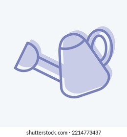 Icon Watering Pot. suitable for Garden symbol. two tone style. simple design editable. design template vector. simple illustration