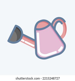 Icon Watering Pot. suitable for Garden symbol. doodle style. simple design editable. design template vector. simple illustration