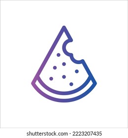Icon Watermelon, Fruits, Outline, Gradient, Flat Icon Logo Illustration Vector Isolated. Suitable for Web Design, Logo, App. 