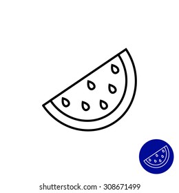 Icon of watermelon slice