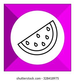 Icon of watermelon slice