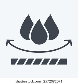 Icon Waterproof. related to Fabric symbol. glyph style. simple design editable