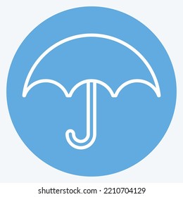 Icon Waterproof. suitable for sportswear symbol. blue eyes style. simple design editable. design template vector. simple illustration