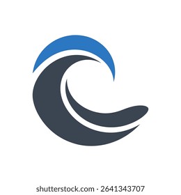 Icon of a wave curling over the water